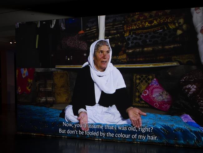 Erkan Özgen, Purple Muslin, 2018. Installation view for the 22nd Biennale of Sydney (2020), Museum of Contemporary Art Australia. Presented at the 22nd Biennale of Sydney with assistance from NIRIN 500 patrons. Produced by the Han Nefkens Foundation. Courtesy the artist. Photograph: Alex Robinson.