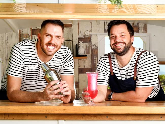 Co Founders of the The Vintage Bar Co, Cody Coulton and Alex Jones are debuting their cocktail van at The Ville. Picture: Alix Sweeney