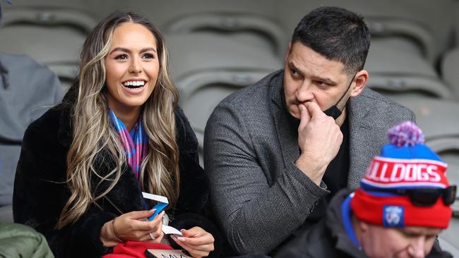 Mia Fevola with dad Brendan. Picture: Michael Klein