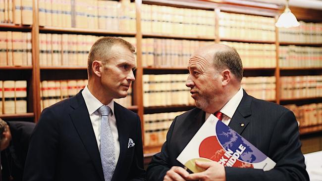 Planning Minister Rob Stokes and Western Sydney Leadership Dialogue chairman Christopher Brown