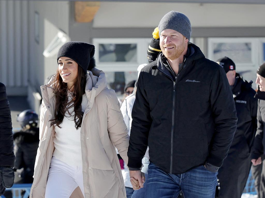 Meghan, Duchess of Sussex and Prince Harry, Duke of Sussex attend Invictus Games Vancouver Whistlers 2025's One Year To Go Winter Training Camp. Picture: Andrew Chin/Getty Images/AFP