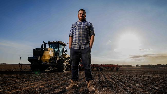 Nick Brain on his Stavely property. Picture: Nicole Cleary