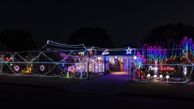 Christmas lights display of David Waldron of Gowrie Junction, Monday, December 20, 2021. Picture: Kevin Farmer