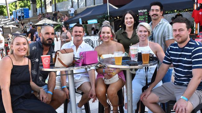 Patrons enjoying the Capricorn Food and Wine Festivalâ€™s Big Beer Festival, Rockhampton Riverside Precinct, March 19, 2022.