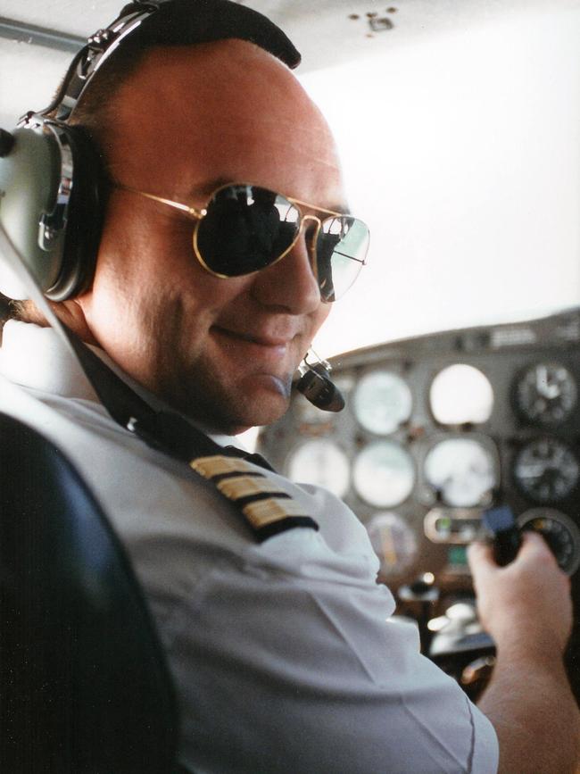  James Morrison at the controls of his plane.