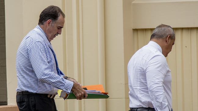 Wayne Moran and Tom Tate at the Mayor's Office in Southport in 2018. Picture: Jerad Williams