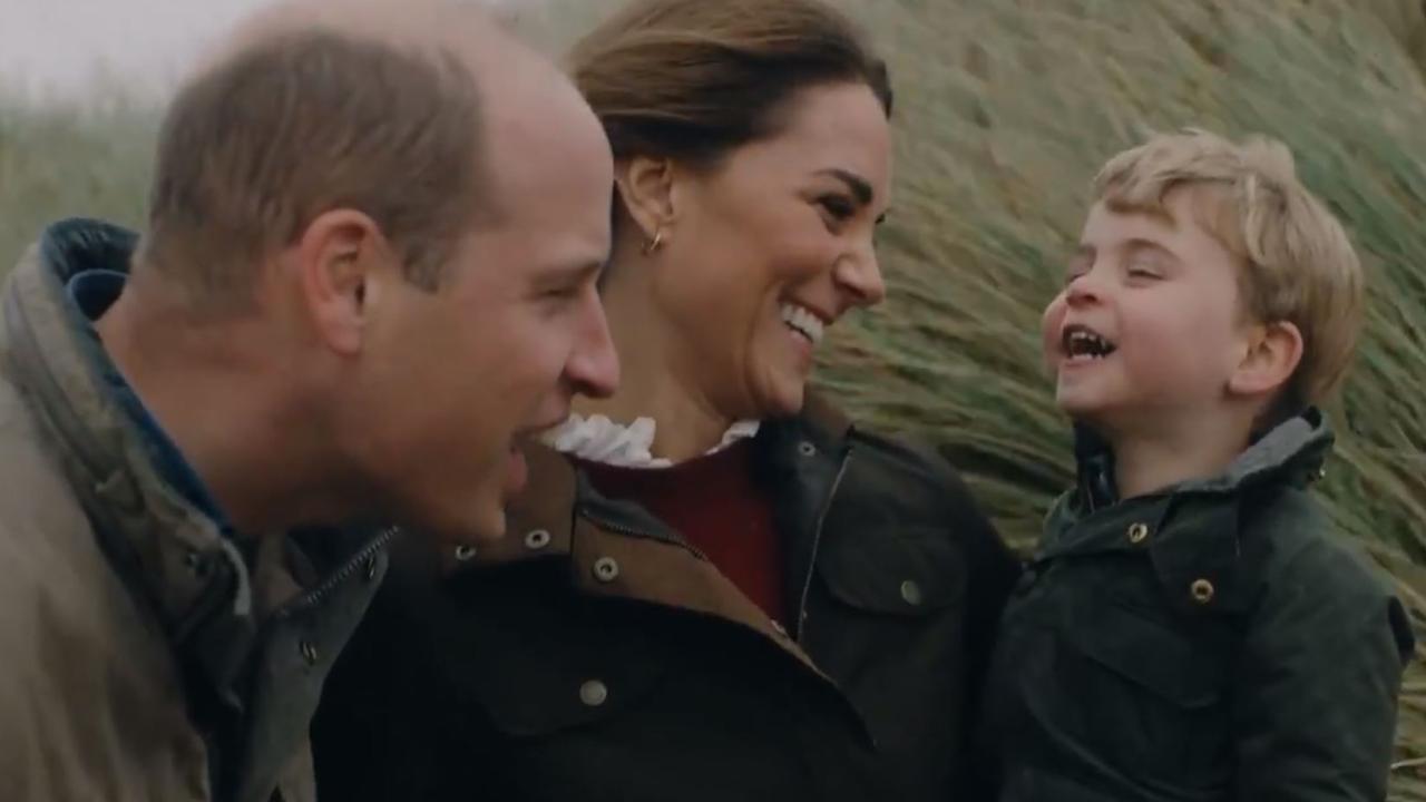 Prince William and Kate Middleton with their youngest child, Prince Louis. Picture: Twitter/@kensingtonroyal