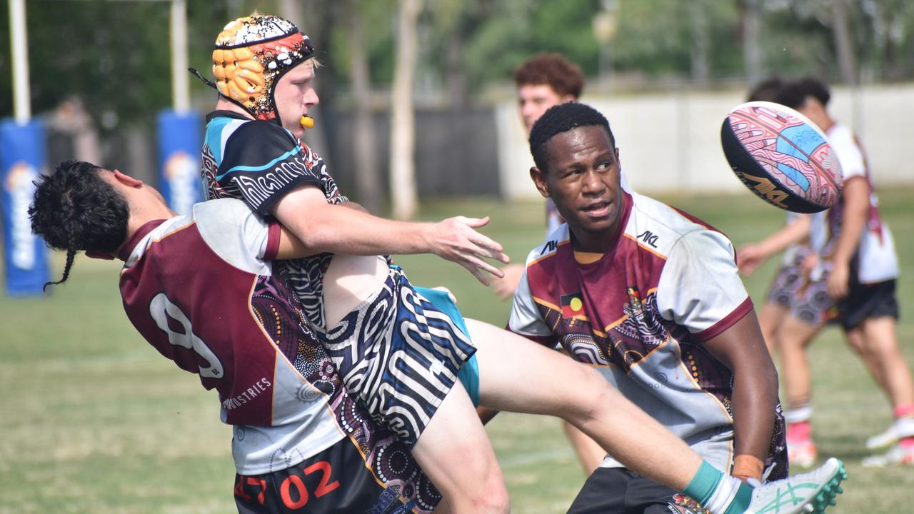 Warba Wangarunya Rugby League Carnival, under-17 boys, Yunba Buddas versus Gracemere Goannas, Saleyards Park, Rockhampton, January 19, 2024.
