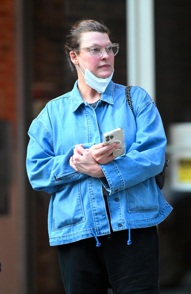 Supermodel Linda Evangelista has been spotted in a rare outing on the streets of New York City on Wednesday. Picture: Splash News/Media Mode