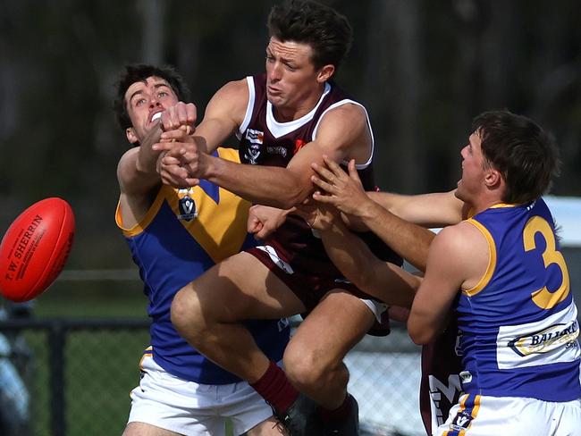 Ballarat Football League: Melton v Sebastopol; Harrison Hanley of Melton at MacPherson Park, on Saturday May 29, 2023 in Toolern Vale, Australia.Picture: Hamish Blair