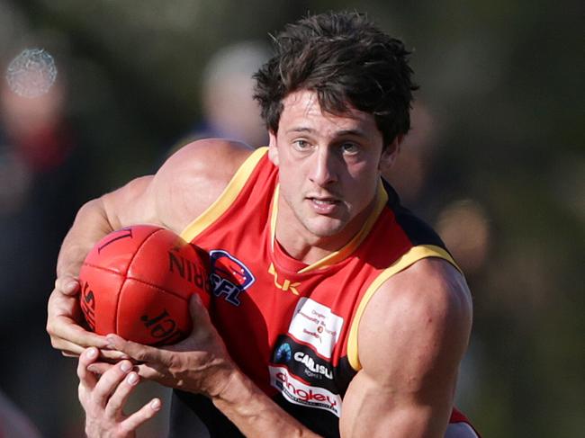 A younger Jake Mullen in action for Dingley. Picture: Sarah Matray.
