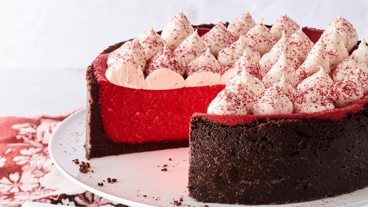 The popular red velvet cake can be made into a cheesecake too.