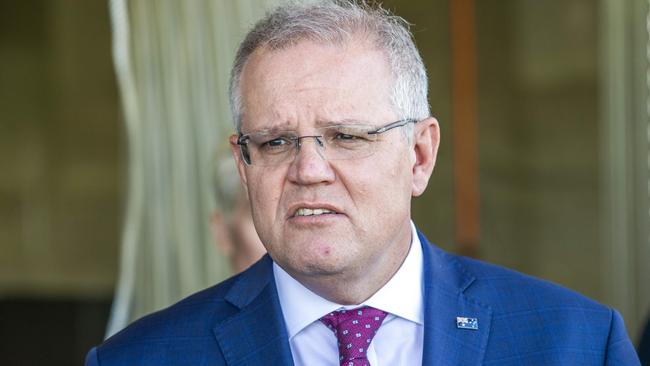 Prime Minister Scott Morrison cut short a trip to Queensland to return to Canberra for crisis talks. Picture: Richard Walker