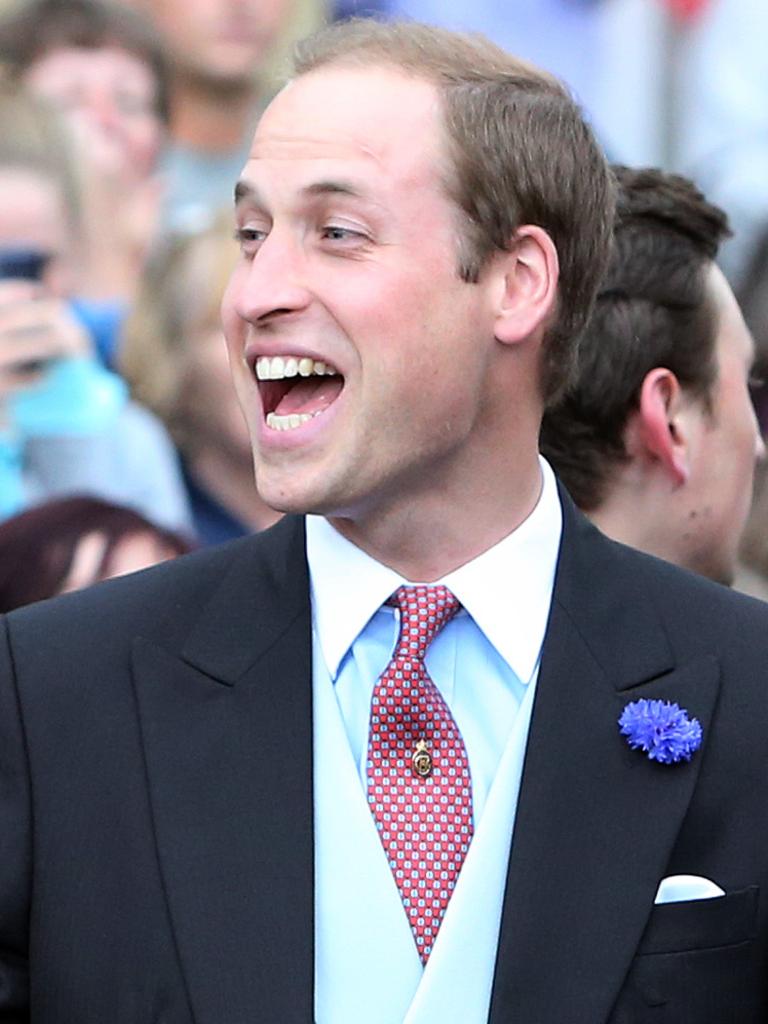 Prince William at Thomas van Straubenzee’s first wedding. Picture: AP