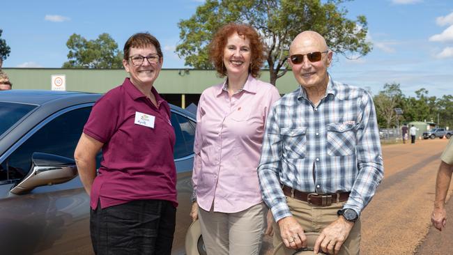 Kylie, Ms Ruth Jones and His Honour Professor the Honourable Hugh Heggie AO PSM. Picture: Pema Tamang Pakhrin