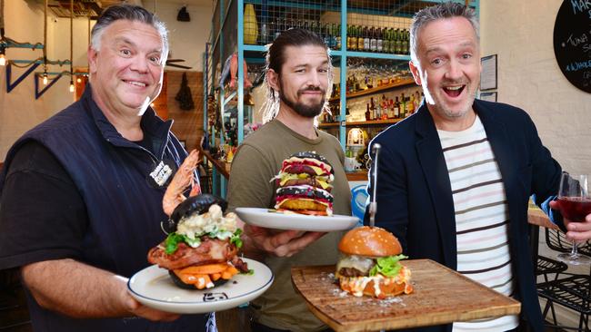 John Stamoulis of Tommy Ruff's, Sam Walsh of Herbivore Eatery and Hoo Haa's Paul Kasteel. Picture: Nicki Connolly