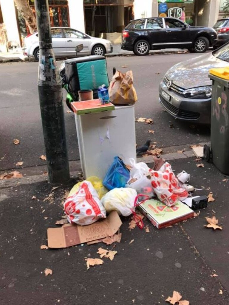 The next day she said even more rubbish had been added to the pile.