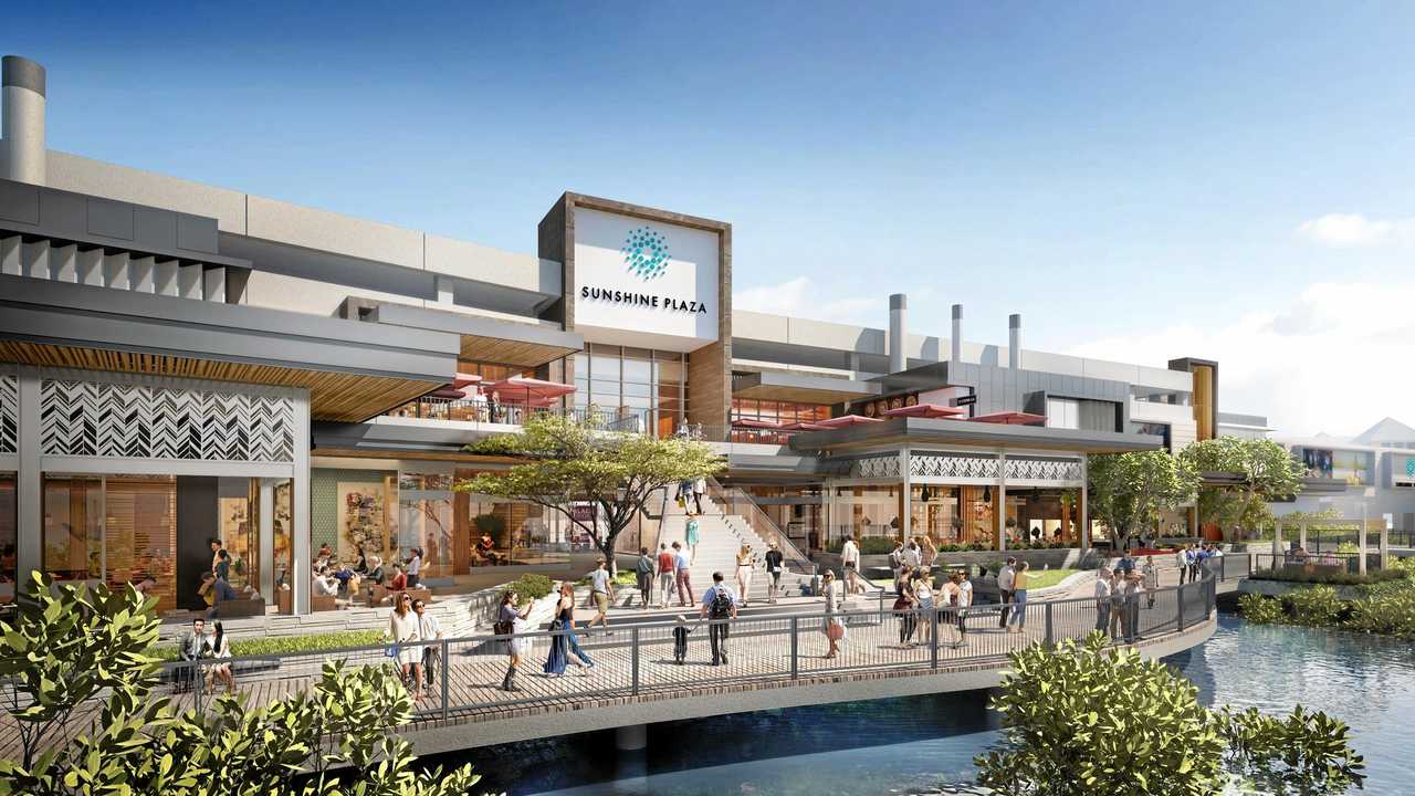 Artist impression of how the expanded Sunshine Plaza will look at Cornmeal Promenade.