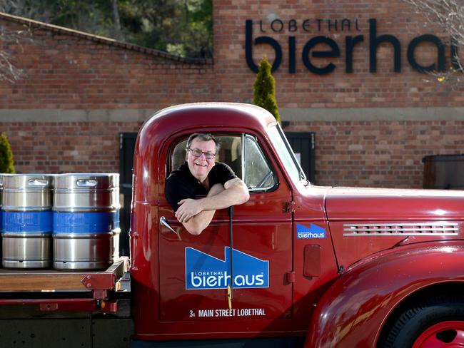 Lobethal Bierhaus owner Alistair Turnbull out the front of his brewery in Lobethal. Picture: Tricia Watkinson