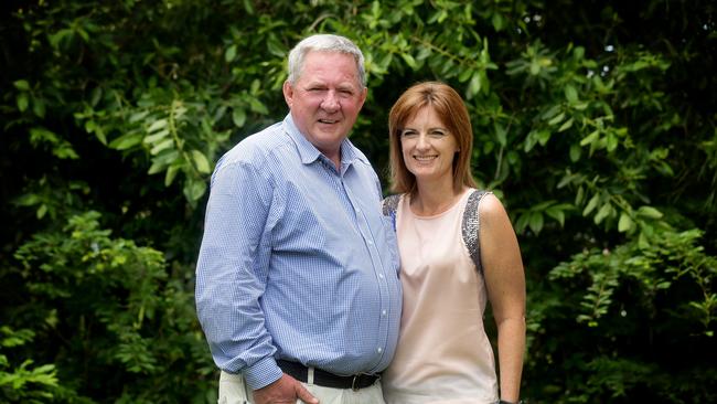 Queensland Election 2015. Retiring Labor State member for Mackay and Deputy Leader Tim Mulherin with his wife Erin. Picture: Mark Calleja