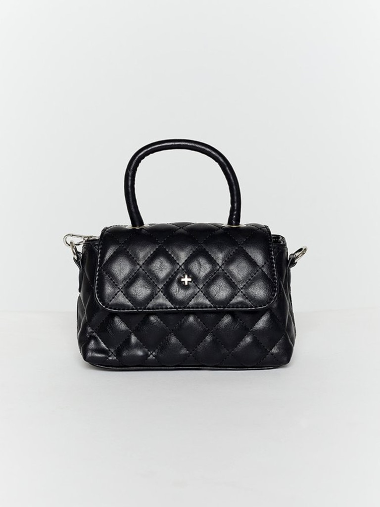 Peta & Jain Cartier Top Handle Quilt Bag Black Quilt