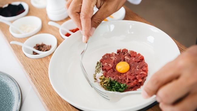 Steak tartare at Bondi Icebergs