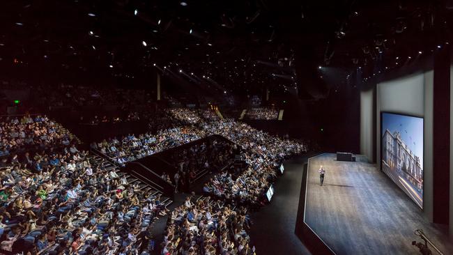 A much-anticipated event ... Apple launched their new products at the Bill Graham Civic Auditorium in San Francisco. Picture: Apple