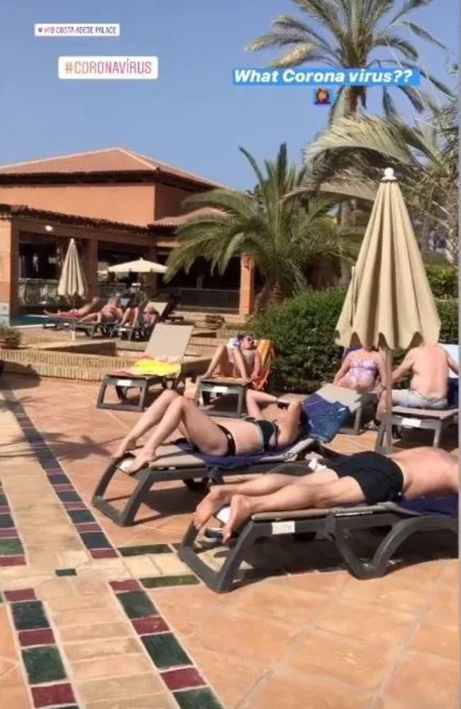 Photos shared on social media show guests soaking up the sun at the hotel during the lockdown. Picture: @priorityno.1