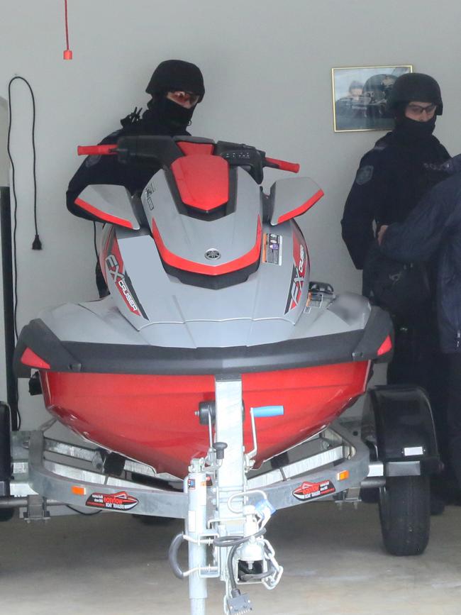 A jet ski was also seized.