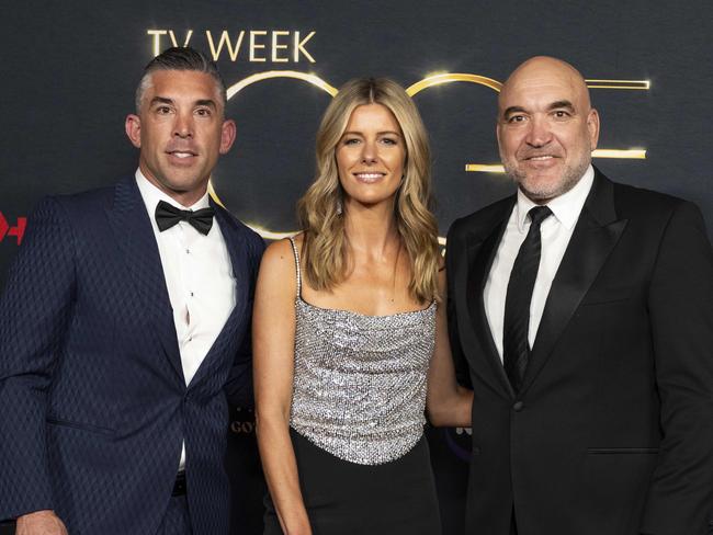 SYDNEY, AUSTRALIA - NewsWirePhotos -Sunday, 18 August 2024:LOGIE AWARDSBraith Anasta, Lara Pitt and pose for a photo on the red carpet at the TV Week Logie Awards, The Star Sydney.Picture:NewsWire/ Monique Harmer