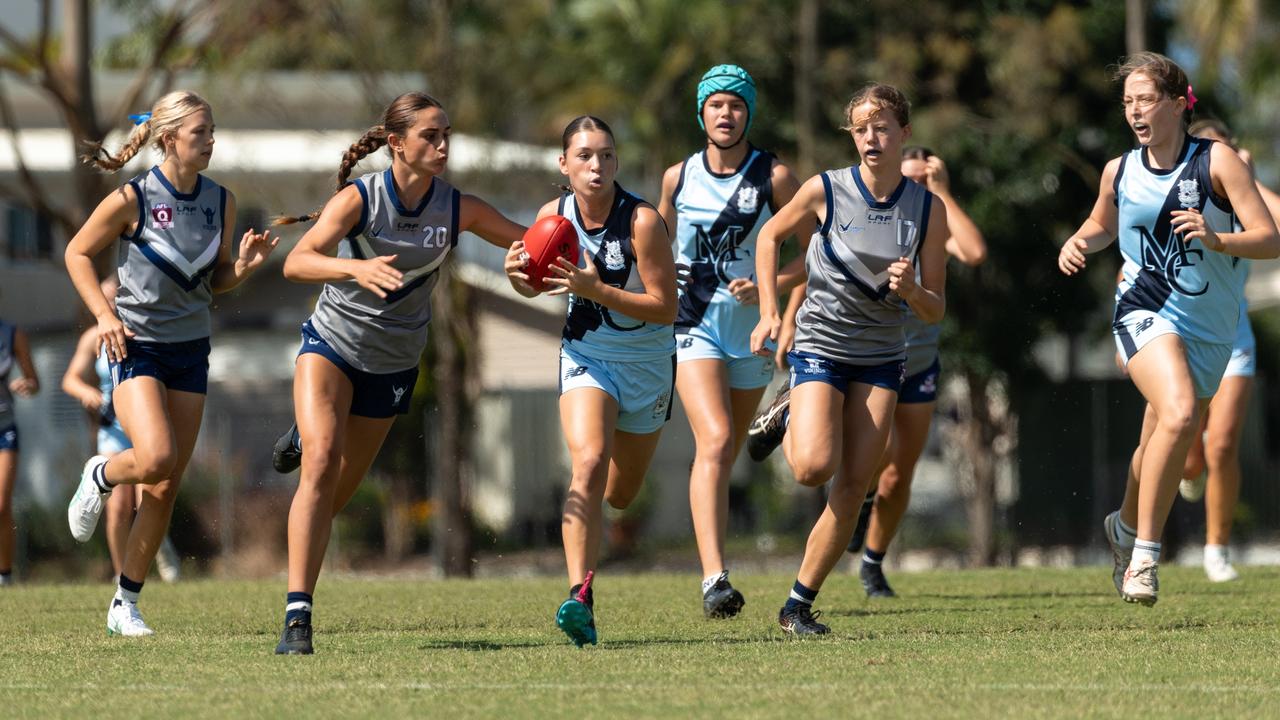 Action from the AFLQ Schools Cup State Finals. Picture: AFLQ.