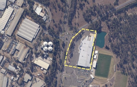 The development is spread across a 3.2-hectares on Forrester Road, adjoining the St Marys Rugby League Club and Stadium. Image from NSW ePlanning Spatial Viewer in DA documents.