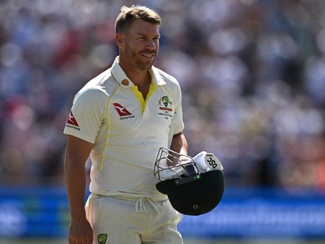 David Warner is facing mounting speculation over his spot in Australia’s Test team. Picture: Paul Ellis/AFP