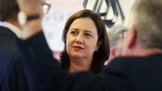 Premier Annastacia Palaszczuk tried to gloss over the damning report with the usual platitudes and sycophancy. Picture: Tara Croser