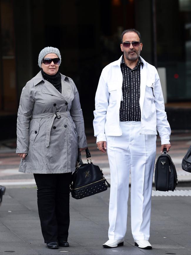 Couple: Man Haron Monis and Amirah Droudis leave Downing Centre Court in Sydney.