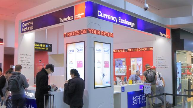 A Travelex kiosk at Melbourne Airport.