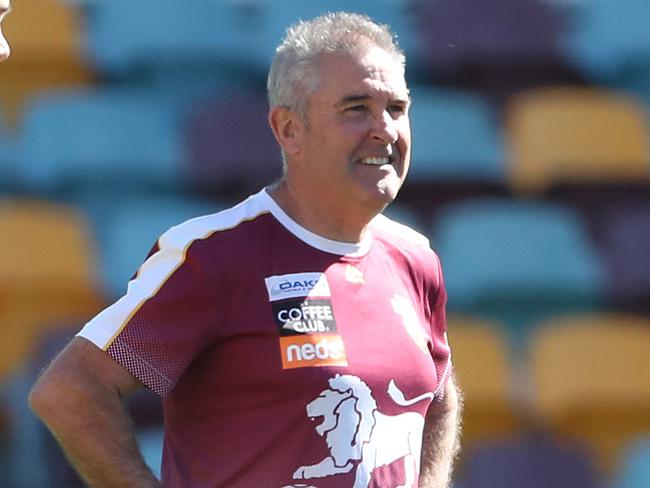 Coach Chris Fagan. The Brisbane Lions training at the Gabba.  Pic Peter Wallis