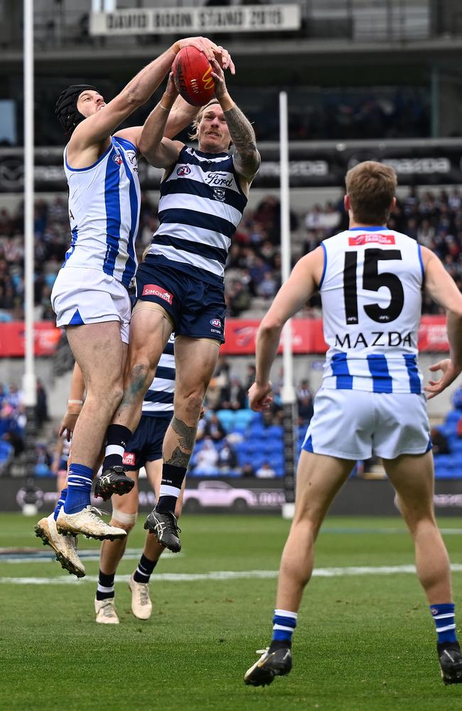 Tom Stewart was the star for the Cats. Picture: Steve Bell/Getty Images