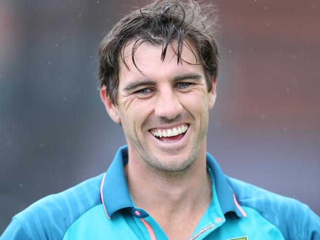 MANCHESTER, ENGLAND - JULY 16: Pat Cummins of Australia looks on during Australia's Nets and training session at Emirates Old Trafford on July 16, 2023 in Manchester, England. (Photo by Ashley Allen/Getty Images)