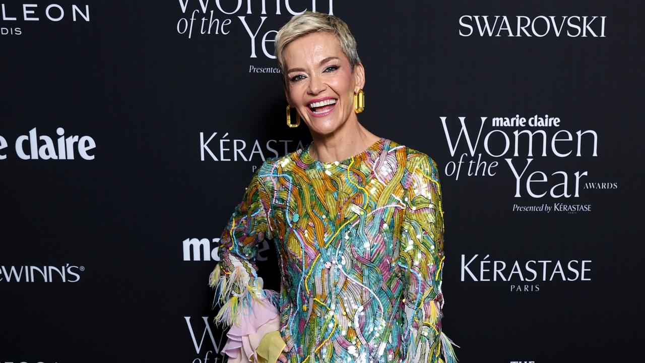 Journalist and TV presenter Jessica Rowe added a splash of colour to the red carpet. Photo by Brendon Thorne/Getty Images.