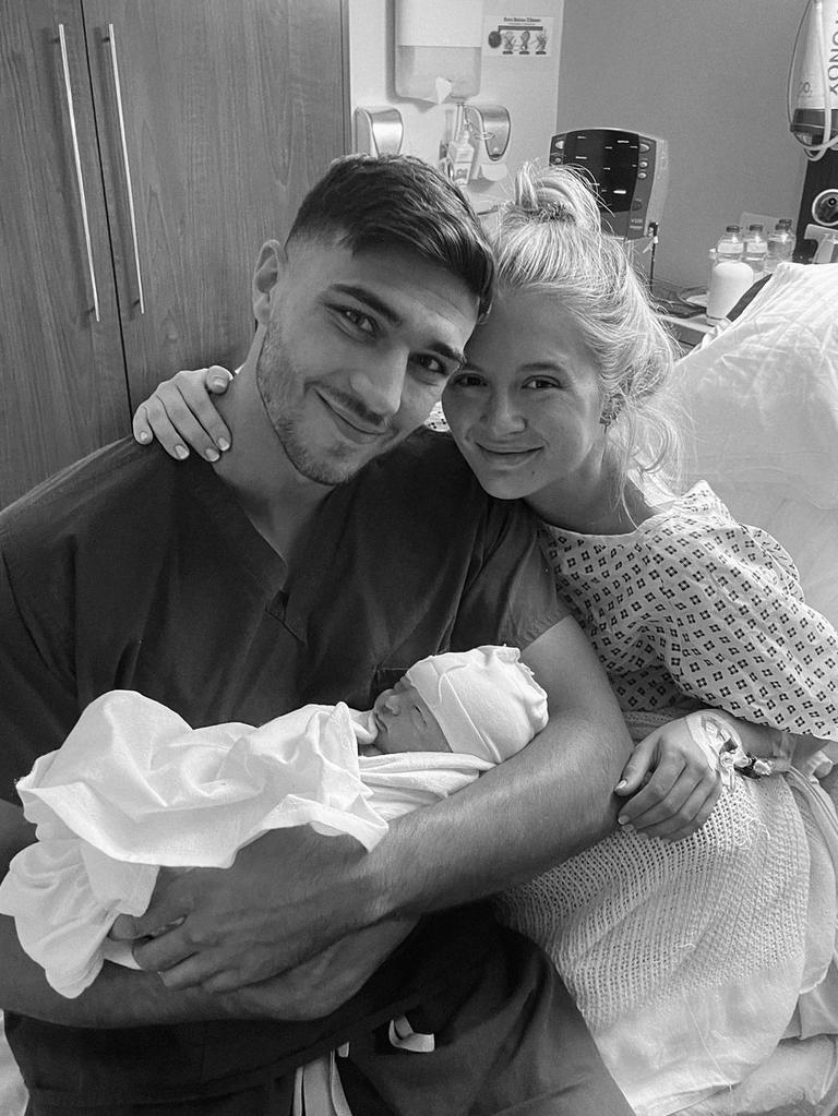 Molly-Mae and Fury welcomed a girl on January 23. Picture: Instagram/MollyMaeHughes