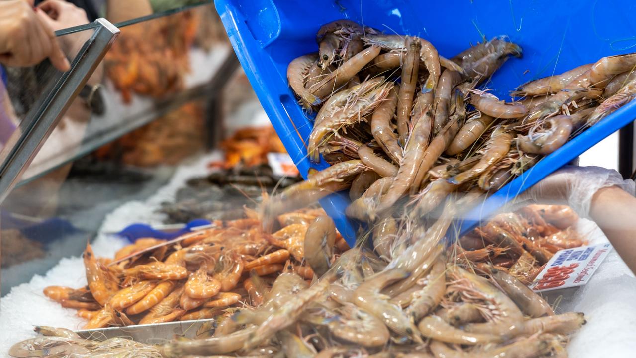 Seafood is very popular with Aussies at Christmas time with 120 tonnes of prawns estimated to be purchased by consumers this year. Picture: NCA NewsWire/ Seb Haggett.