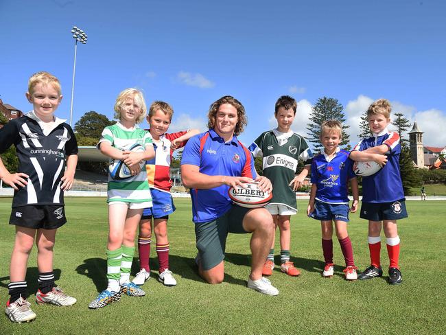 Michael Hooper with Manly juniors at Manly Oval.