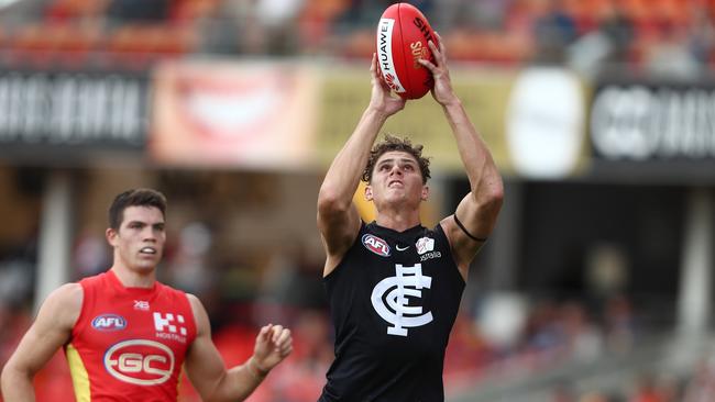 Mark Robinson argues it’s time for Charlie Curnow to get his hands dirty. Picture: Chris Hyde/Getty Images. 