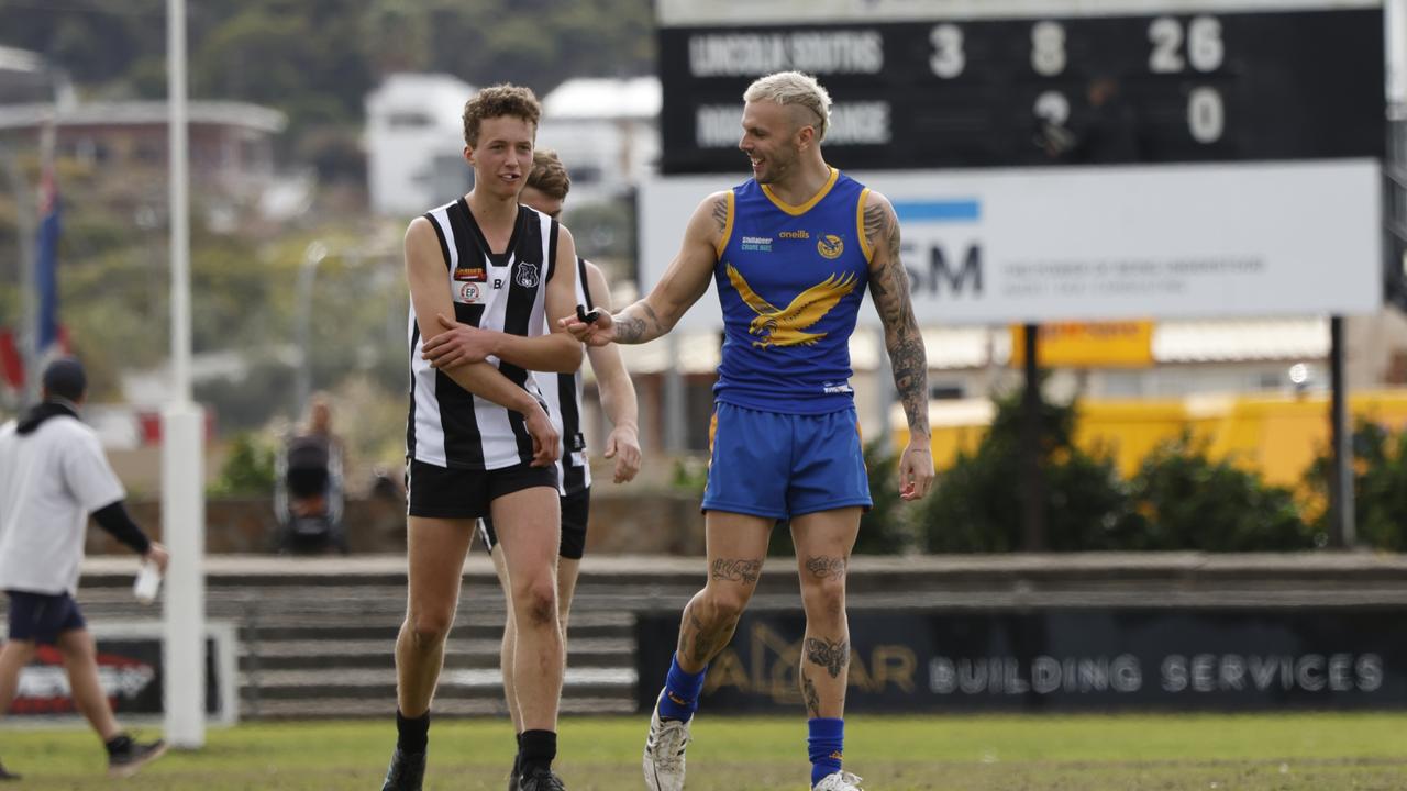 Chalmers playing B-grade AFL for Lincoln South. Picture: NCA NewsWire / Robert Lang