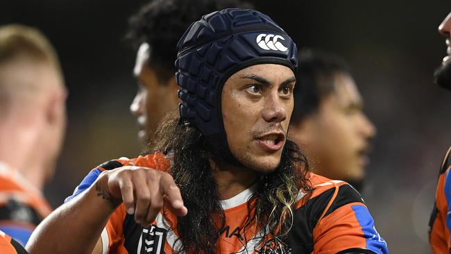Luai is now the main man at the Tigers and won’t be afraid to sledge Cleary if they meet on the field. Picture: Ian Hitchcock/Getty Images