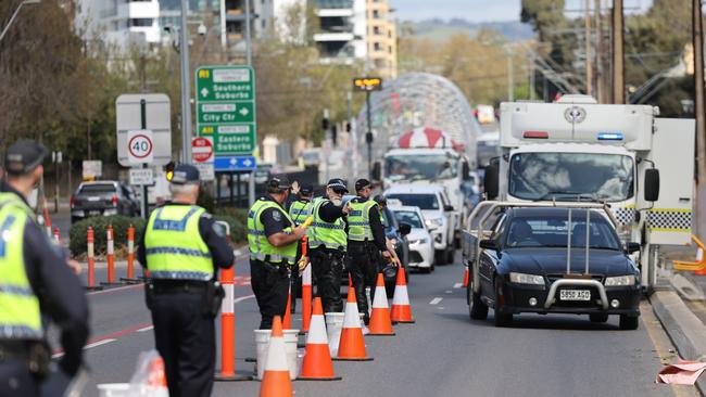 The incident occurred at an SA Police roadside drug and alcohol testing station. Picture: NCA NewsWire / David Mariuz