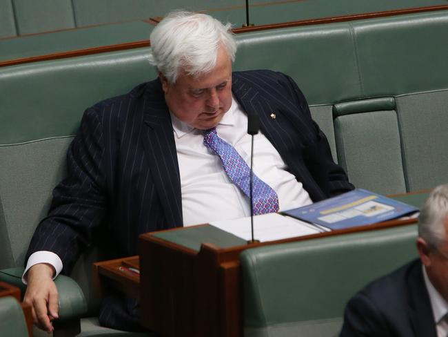 Budget day was a struggle for Clive Palmer. Pic: Gary Ramage