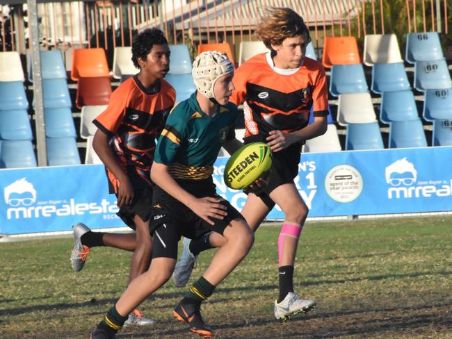 Rockhampton District Secondary Schools Rugby League grand finals, Year 8C, Chanel College, Gladstone, versus Glenmore State High, Browne Park, September 7, 2022.