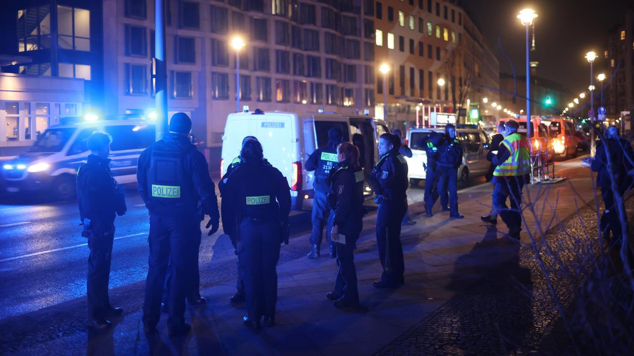 There is now a heavy police presence in the area. Picture: Sean Gallup/Getty Images